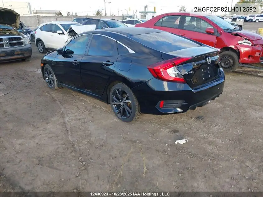 2HGFC2F82LH012582 2020 Honda Civic Sport