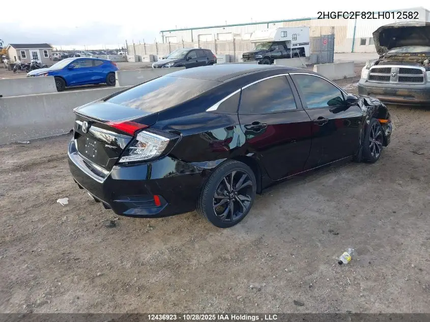 2HGFC2F82LH012582 2020 Honda Civic Sport