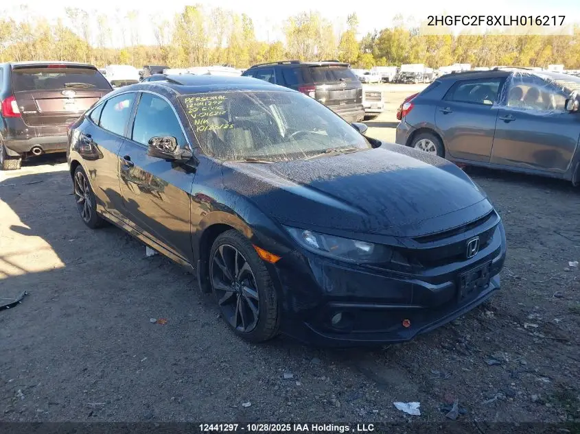 2HGFC2F8XLH016217 2020 Honda Civic Sport