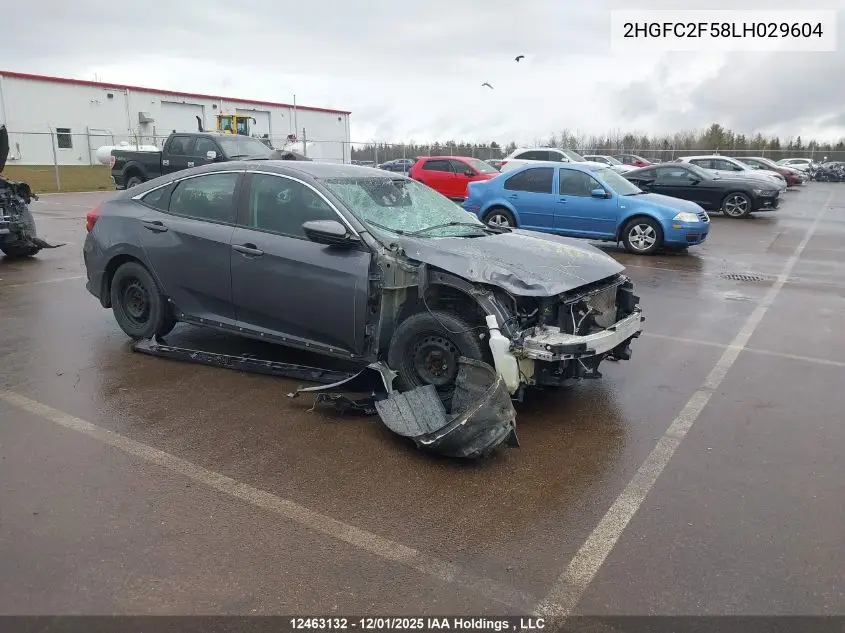 2HGFC2F58LH029604 2020 Honda Civic Lx