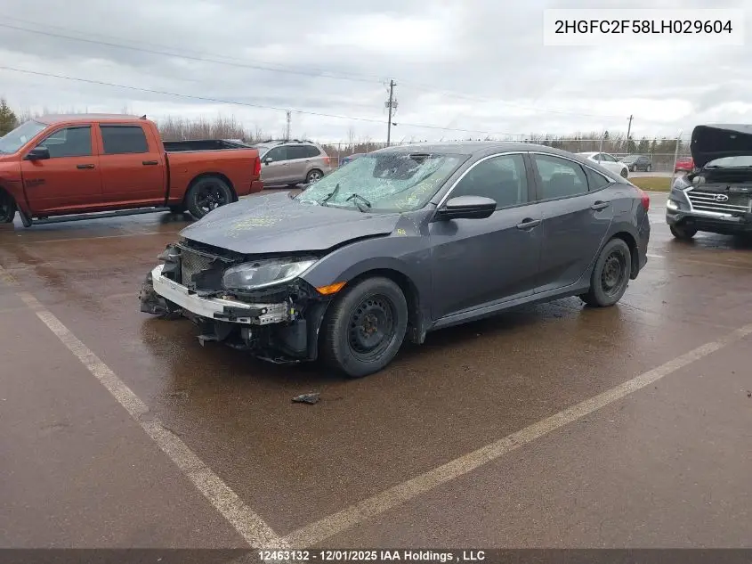 2HGFC2F58LH029604 2020 Honda Civic Lx