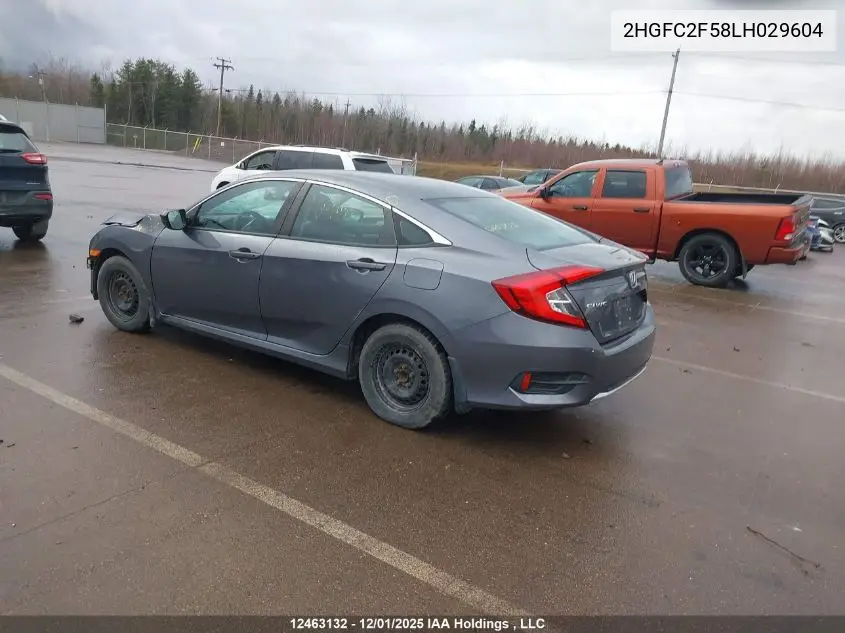 2HGFC2F58LH029604 2020 Honda Civic Lx