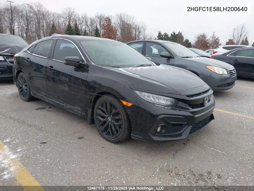 2HGFC1E58LH200640 2020 Honda Civic