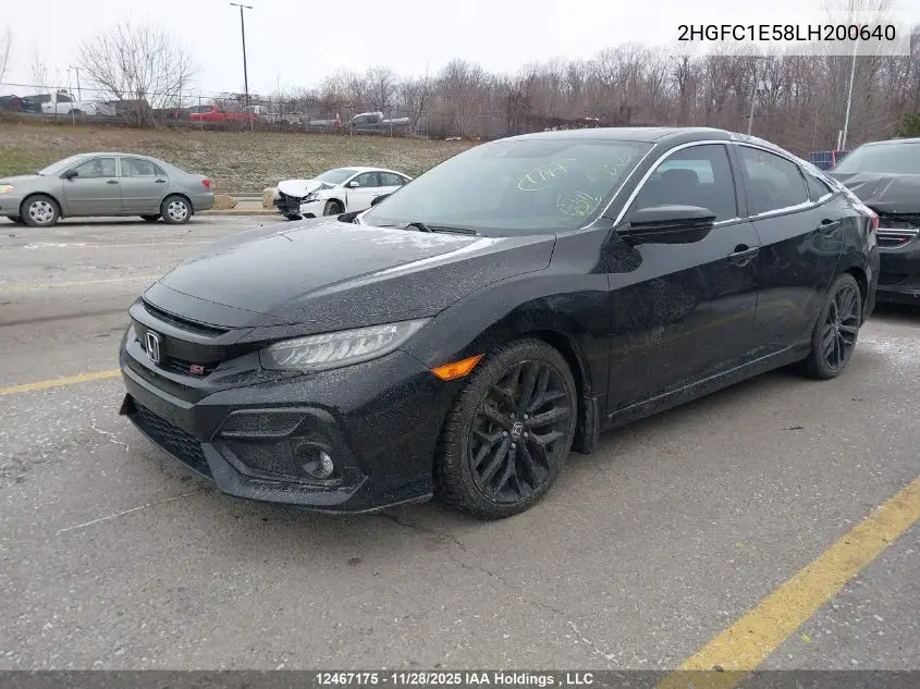 2HGFC1E58LH200640 2020 Honda Civic