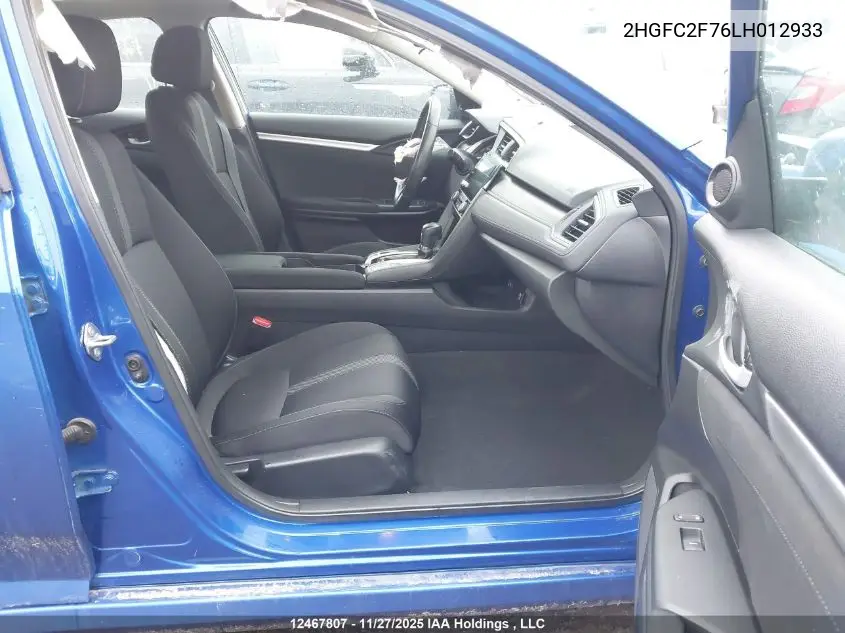 2HGFC2F76LH012933 2020 Honda Civic