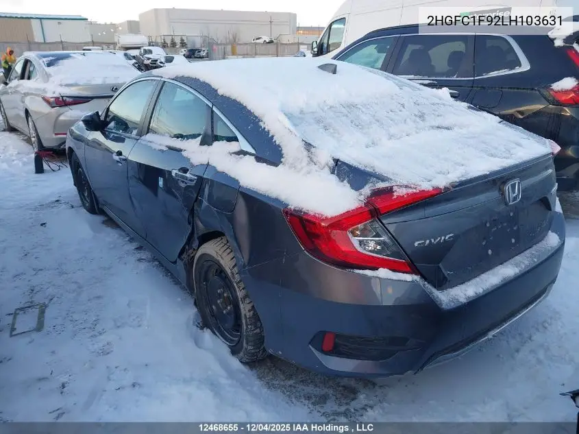 2HGFC1F92LH103631 2020 Honda Civic