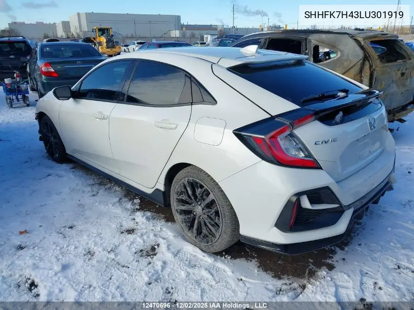 SHHFK7H43LU301919 2020 Honda Civic Sport
