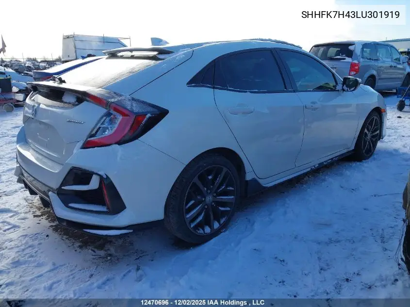 SHHFK7H43LU301919 2020 Honda Civic Sport