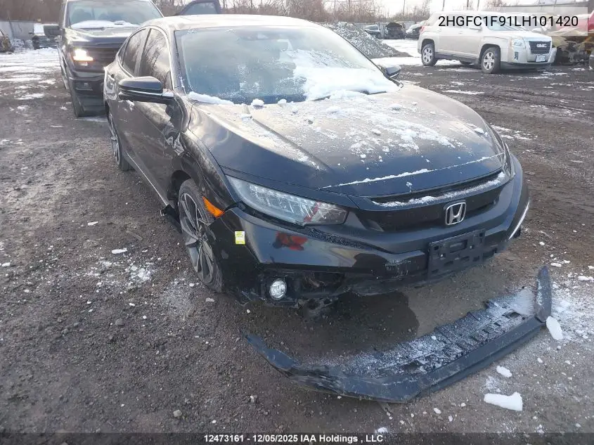 2HGFC1F91LH101420 2020 Honda Civic Touring