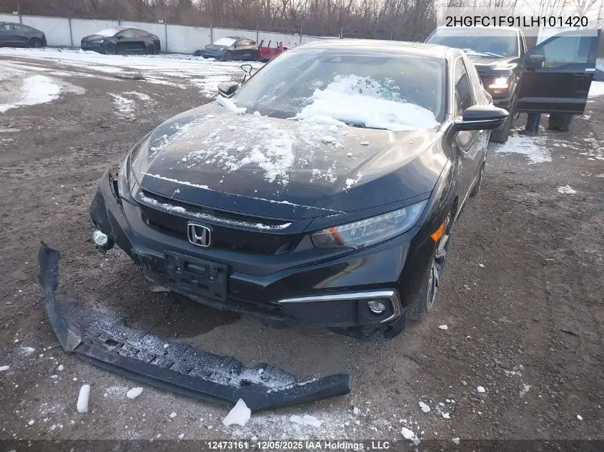 2HGFC1F91LH101420 2020 Honda Civic Touring