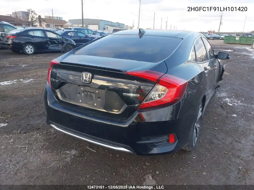 2HGFC1F91LH101420 2020 Honda Civic Touring