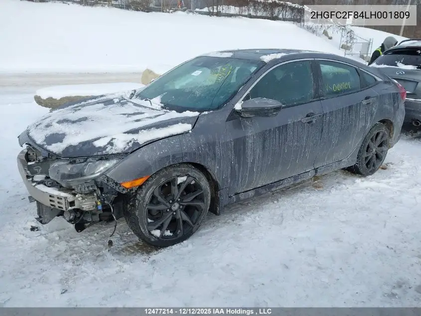 2HGFC2F84LH001809 2020 Honda Civic Sedan
