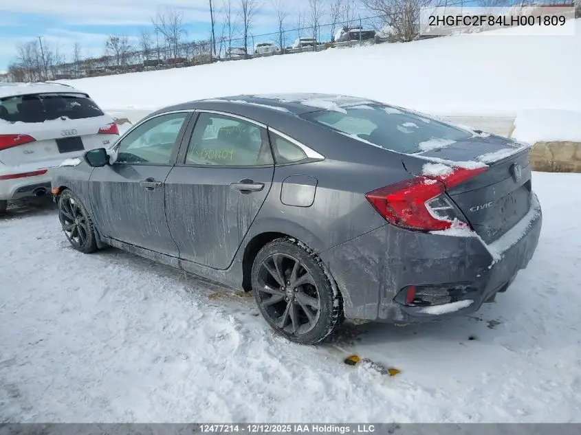 2HGFC2F84LH001809 2020 Honda Civic Sedan