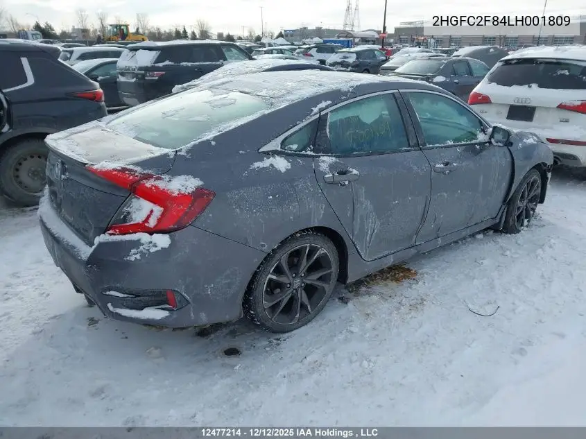 2HGFC2F84LH001809 2020 Honda Civic Sedan