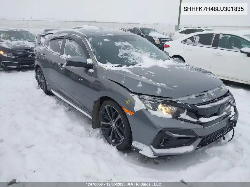 SHHFK7H48LU301835 2020 Honda Civic Sport