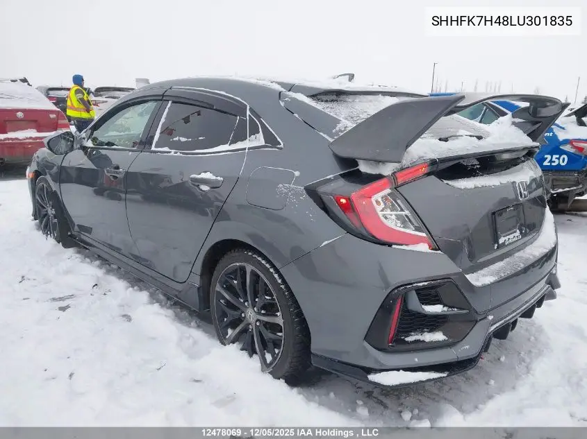 SHHFK7H48LU301835 2020 Honda Civic Sport