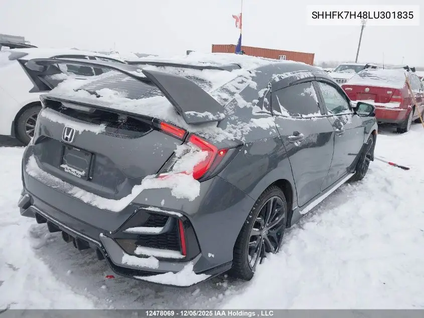 SHHFK7H48LU301835 2020 Honda Civic Sport