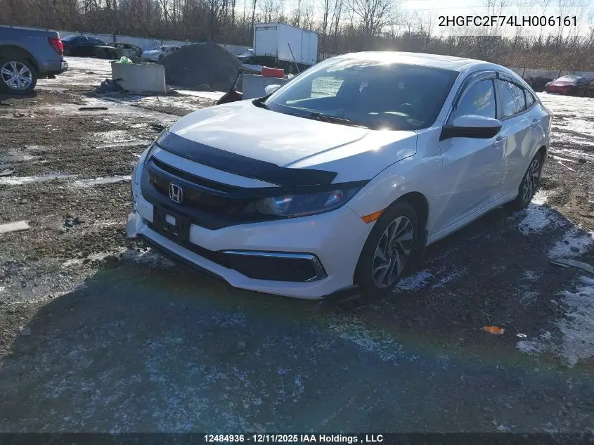 2HGFC2F74LH006161 2020 Honda Civic Ex