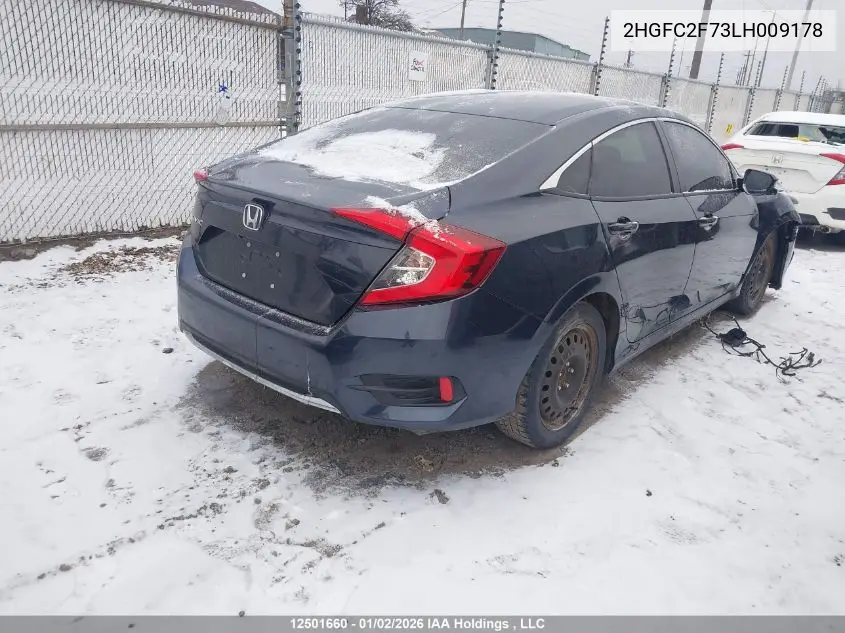 2HGFC2F73LH009178 2020 Honda Civic Ex