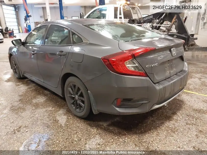 2HGFC2F79LH033629 2020 Honda Civic Ex