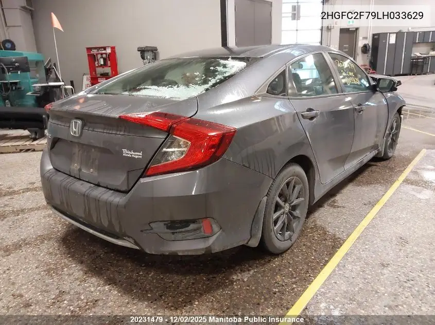 2HGFC2F79LH033629 2020 Honda Civic Ex