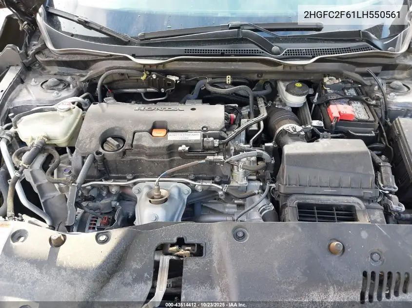 2HGFC2F61LH550561 2020 Honda Civic Lx