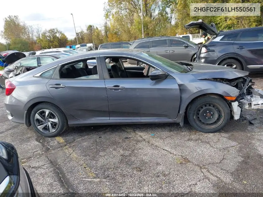 2HGFC2F61LH550561 2020 Honda Civic Lx