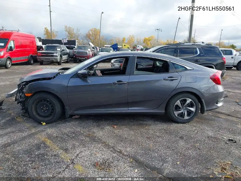 2HGFC2F61LH550561 2020 Honda Civic Lx