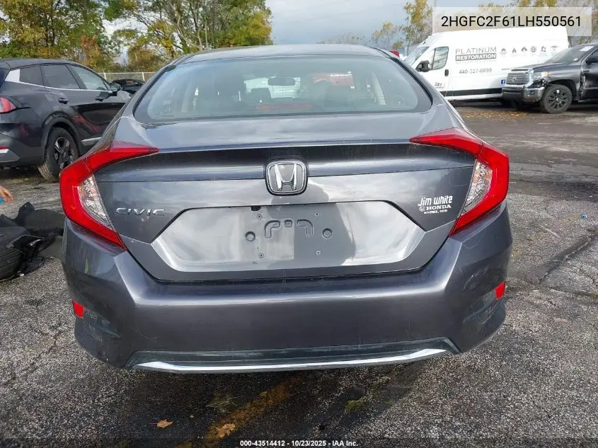 2HGFC2F61LH550561 2020 Honda Civic Lx