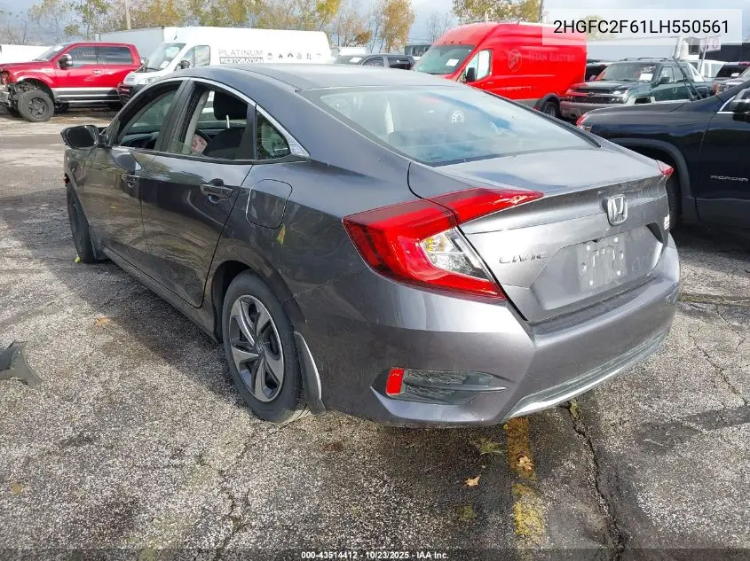 2HGFC2F61LH550561 2020 Honda Civic Lx