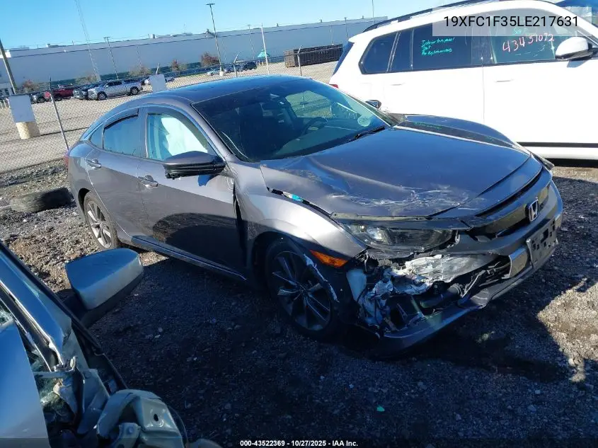 19XFC1F35LE217631 2020 Honda Civic Ex