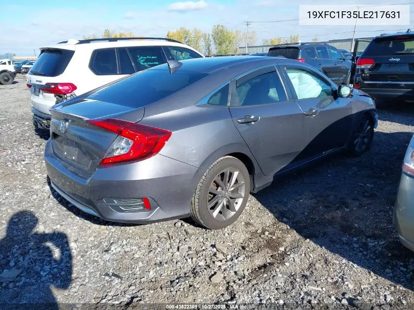 19XFC1F35LE217631 2020 Honda Civic Ex