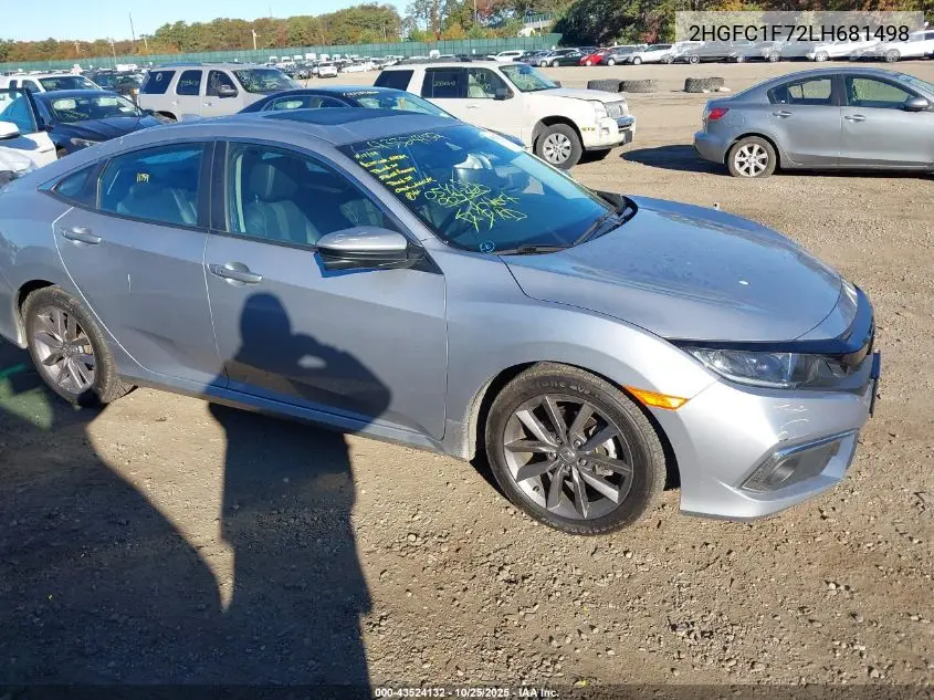 2HGFC1F72LH681498 2020 Honda Civic Ex-L
