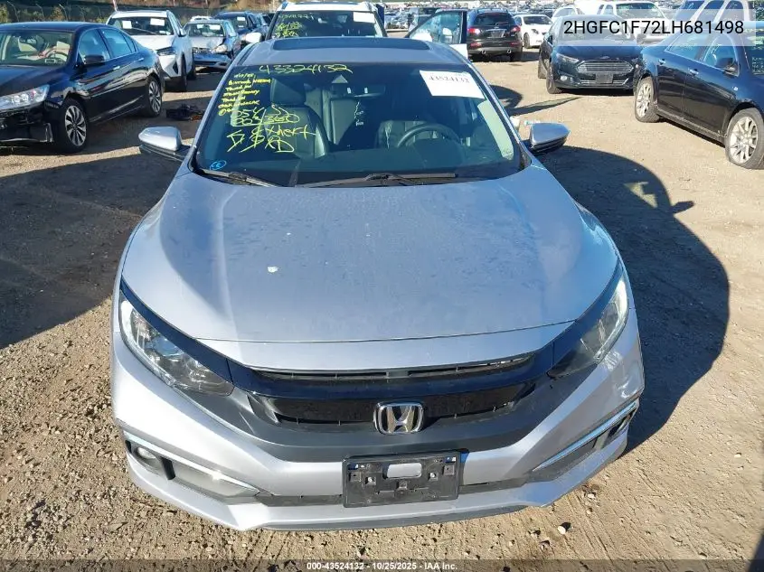 2HGFC1F72LH681498 2020 Honda Civic Ex-L