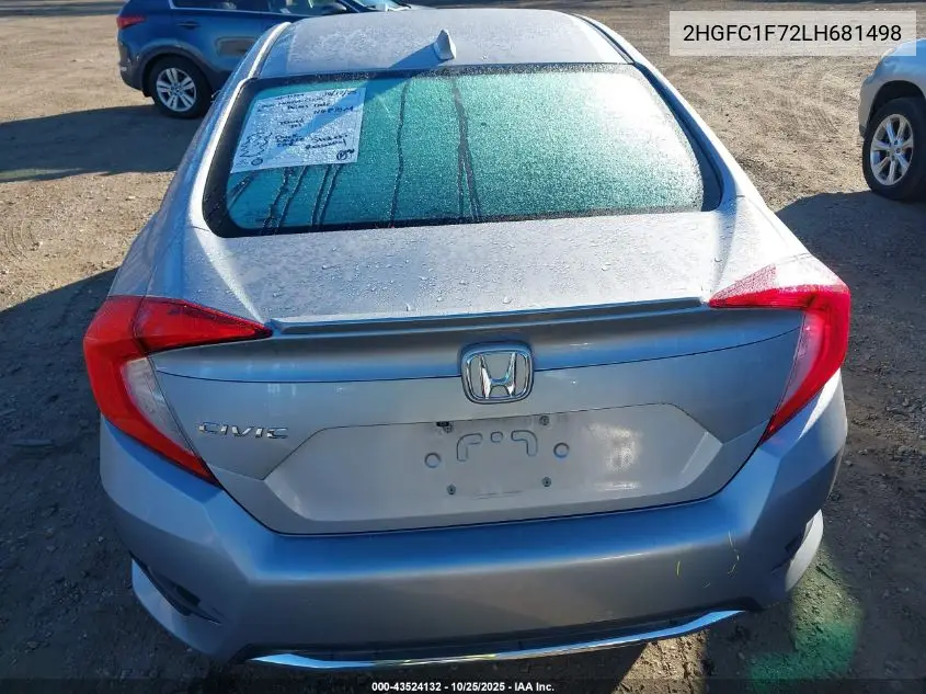 2HGFC1F72LH681498 2020 Honda Civic Ex-L