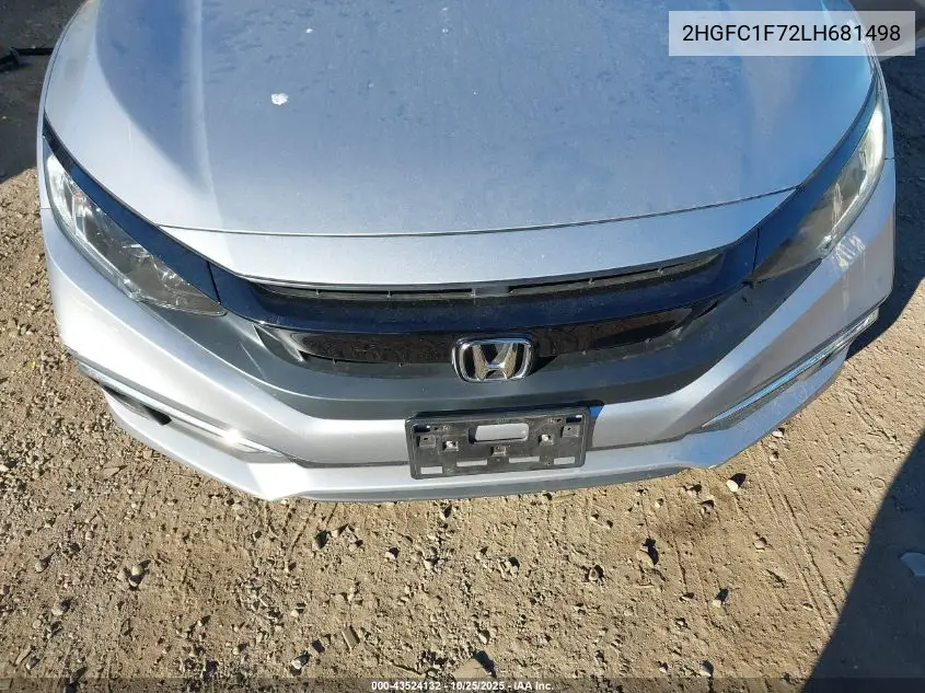 2HGFC1F72LH681498 2020 Honda Civic Ex-L