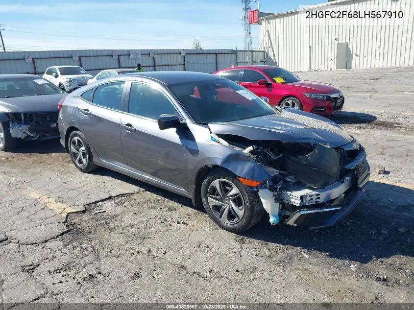 2HGFC2F68LH567910 2020 Honda Civic Lx