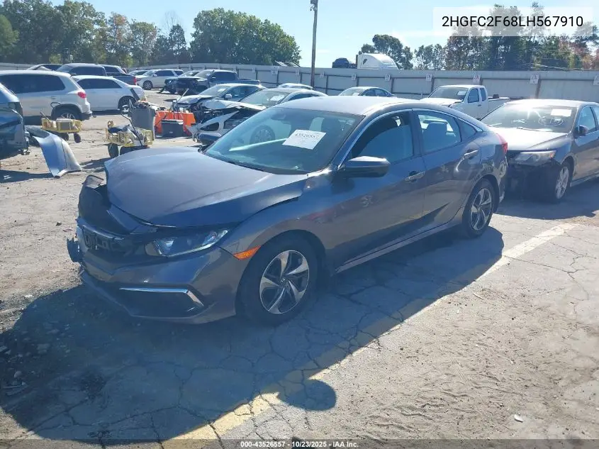 2HGFC2F68LH567910 2020 Honda Civic Lx