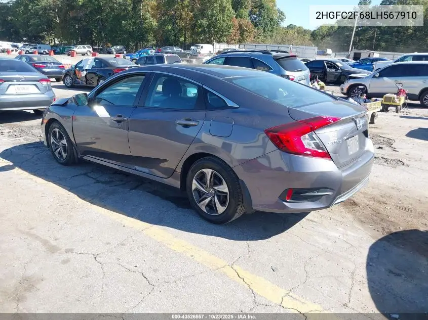 2HGFC2F68LH567910 2020 Honda Civic Lx