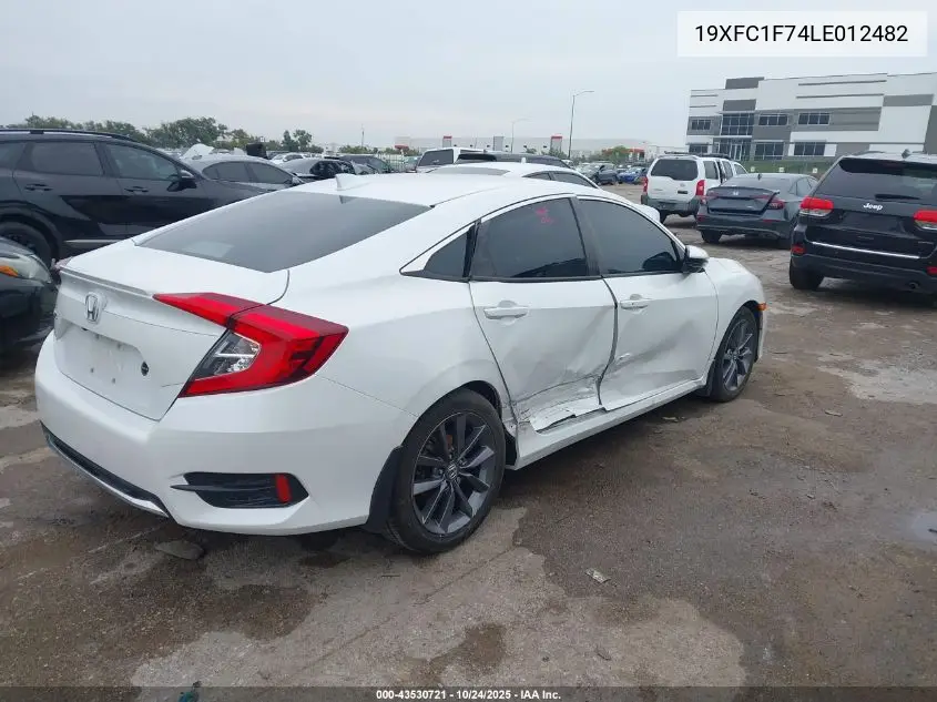 19XFC1F74LE012482 2020 Honda Civic Ex-L