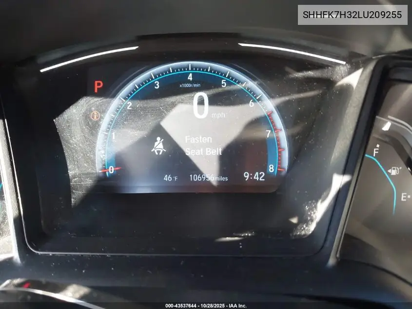 SHHFK7H32LU209255 2020 Honda Civic Lx