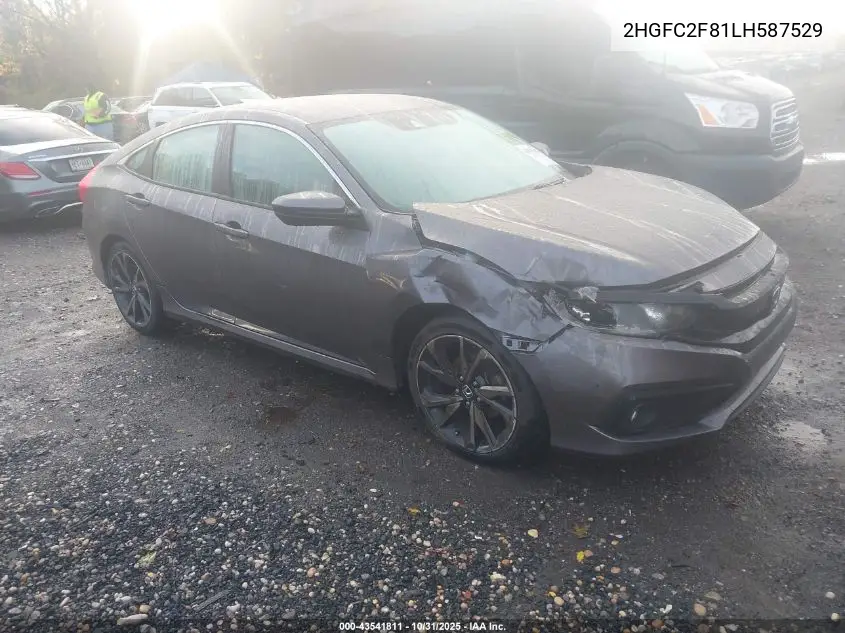 2HGFC2F81LH587529 2020 Honda Civic Sport