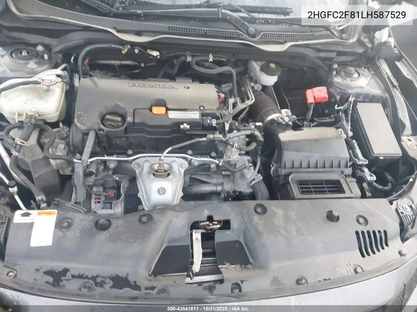 2HGFC2F81LH587529 2020 Honda Civic Sport