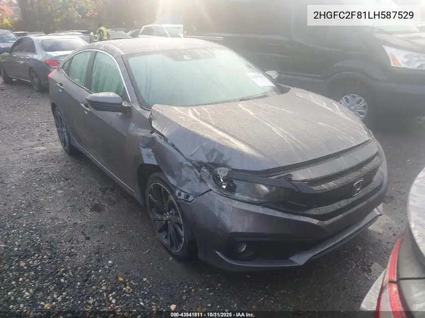 2HGFC2F81LH587529 2020 Honda Civic Sport