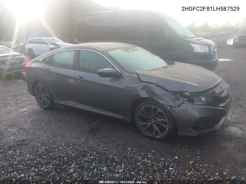 2HGFC2F81LH587529 2020 Honda Civic Sport