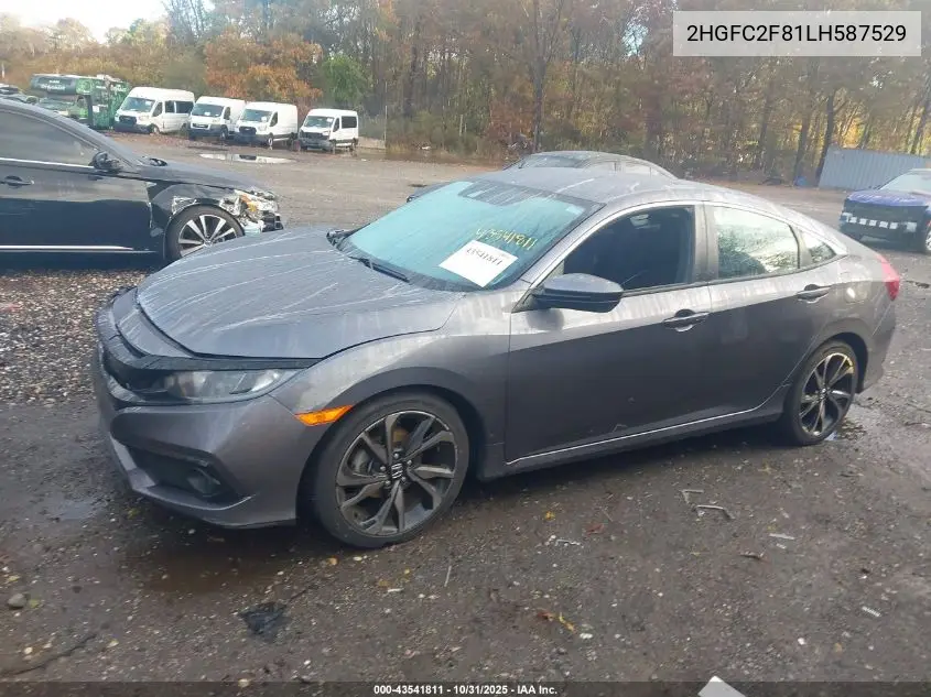 2HGFC2F81LH587529 2020 Honda Civic Sport