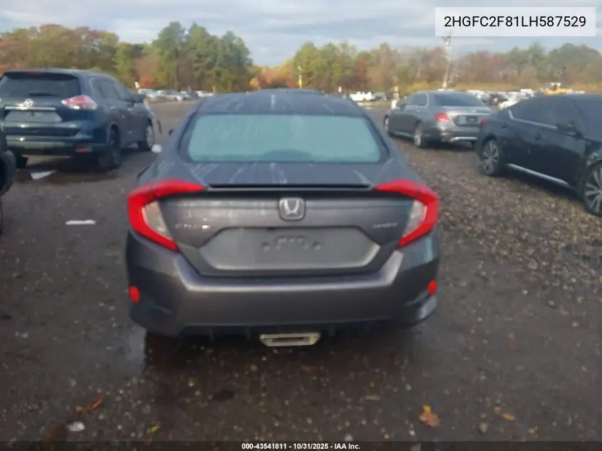 2HGFC2F81LH587529 2020 Honda Civic Sport