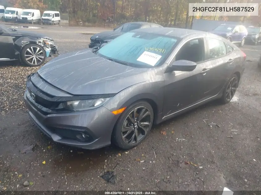 2HGFC2F81LH587529 2020 Honda Civic Sport
