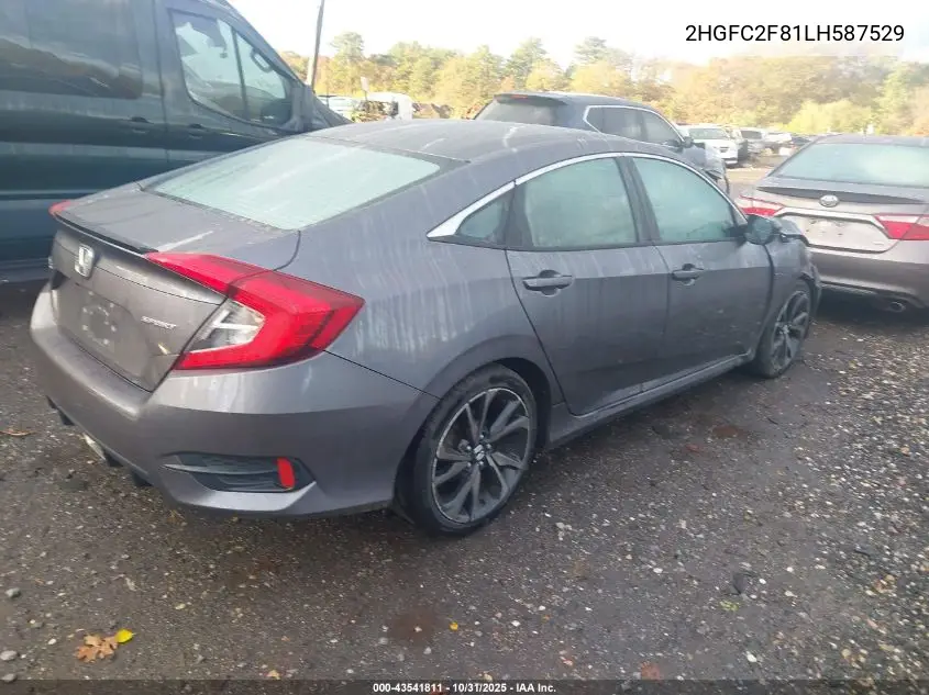 2HGFC2F81LH587529 2020 Honda Civic Sport