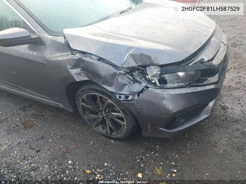 2HGFC2F81LH587529 2020 Honda Civic Sport
